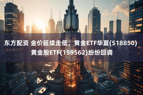 东方配资 金价延续走低，黄金ETF华夏(518850) 黄金股ETF(159562)纷纷回调