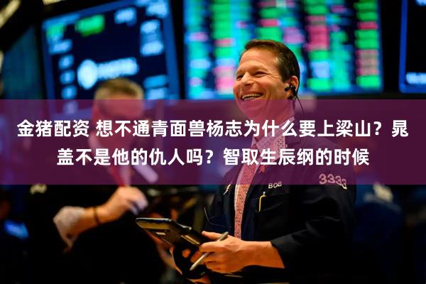 金猪配资 想不通青面兽杨志为什么要上梁山？晁盖不是他的仇人吗？智取生辰纲的时候